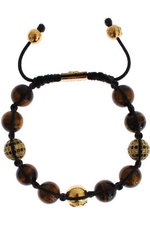 Nialaya CZ Tigers Eye 925 Bracelet - S