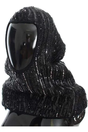 Dolce & Gabbana Knitted Sequin Hood Scarf Hat