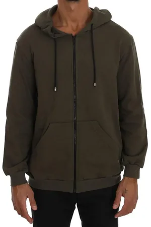 D.A. Daniele Alessandrini Full Zipper Hodded Cotton Sweater - L