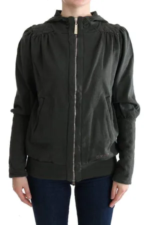 Exte Top Hooded Cotton Zipper Sweater - IT40|S