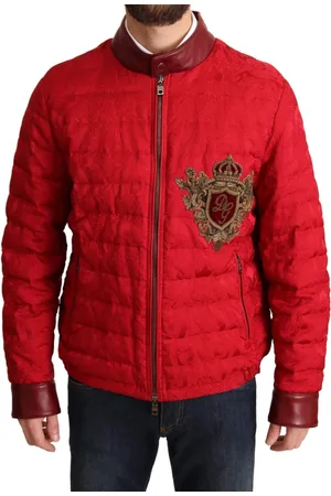 Dolce & Gabbana Brocade Bomber Gold Crown Logo Coat Jacket - IT48 | M