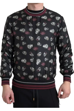 Dolce & Gabbana Ring Print Silk Crewneck Sweater - IT54 | XXL