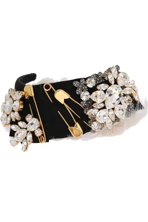 Dolce & Gabbana Crystal White Hair Parrucchiera Headband Diadem