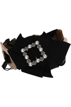 Dolce & Gabbana Clear Crystal Brown Hair Headband