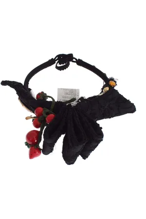 Dolce & Gabbana Diadem Headband Tiara Berry Fruit Crystal Bow Hair