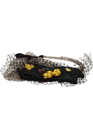 Dolce & Gabbana Silver Tiara Crystals Fruits Mesh Diadem Headband