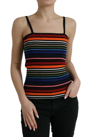 Dolce & Gabbana Stripes Spaghetti Strap Tank Top - IT40|S