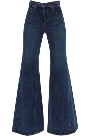 SACAI Boot cut jeans with matching belt - 0