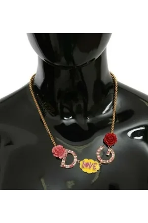 Dolce & Gabbana Crystal Charm Statement Necklace