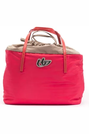 Byblos Elegant Fabric and Patent Shopper Tote