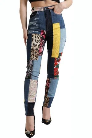 Dolce & Gabbana Patchwork GRACE Skinny Denim Jeans - IT38 | XS