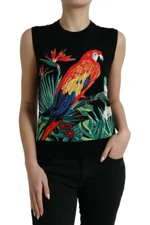 Dolce & Gabbana Jungle Crew Neck Sleeveless Tank Top - IT42|M