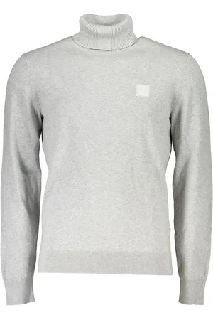HUGO BOSS Elegant Turtleneck Sweater with Embroidery - S