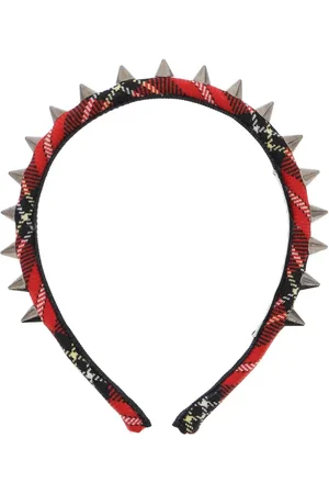 Alessandra Rich Tartan headband with spike - OS