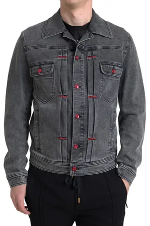 Dolce & Gabbana Washed Cotton Stretch Denim Men Jacket - IT48 | M