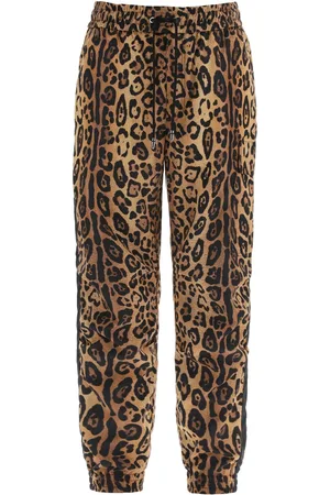 Dolce & Gabbana Leopard print nylon jogger pants for - 48