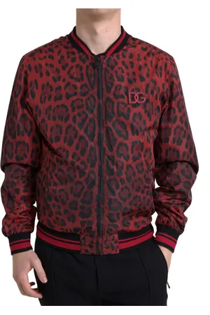 Dolce & Gabbana Leopard Bomber Short Coat Jacket - IT50 | L