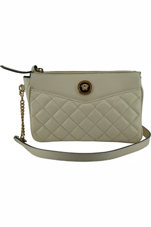 VERSACE Lamb Leather Pouch Crossbody Bag