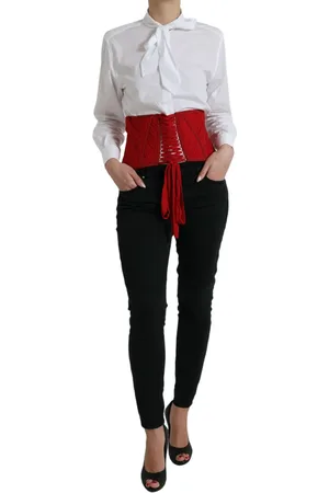 Dolce & Gabbana Silk Belt Waist Lace Up Strap Corset - IT42|M
