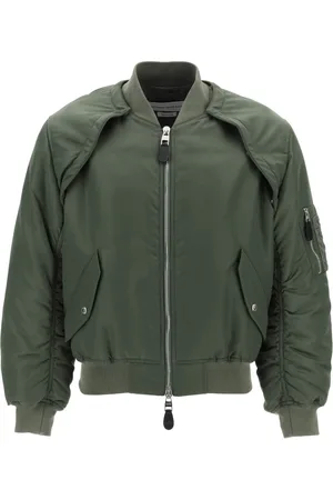 Alexander McQueen Convertible bomber jacket in nylon satin - 50