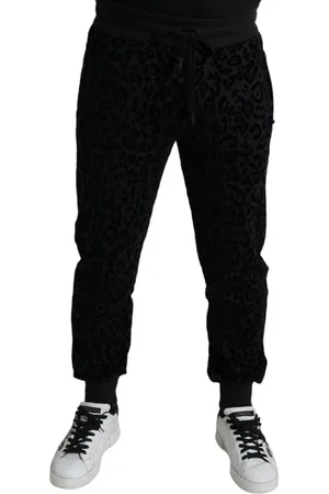 Dolce & Gabbana Leopard Cotton Slim Fit Jogger Pants - IT50 | L