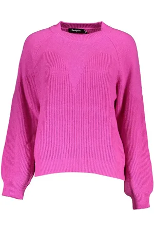 Desigual Chic Turtleneck Sweater with Contrast Detailing - L