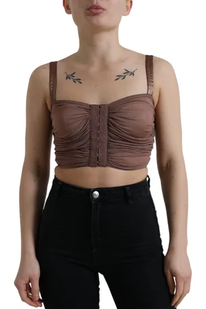 Dolce & Gabbana Elegant Cropped Silk Blend Top - IT40|S