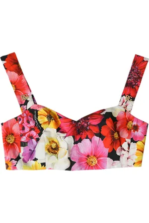 Dolce & Gabbana Exquisite Floral Bustier Crop Top - IT36|XXS