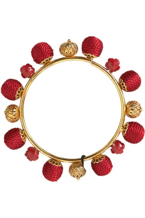Dolce & Gabbana Gold Brass RUNWAY Sicilia Natale Roses Bracelet