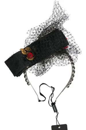 Dolce & Gabbana Strawberry Sicily Crystal Mesh Net Headband Diadem