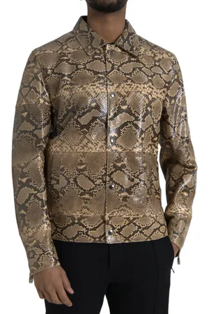 Dolce & Gabbana Exotic Leather Biker Blouson Jacket - IT52 | XL