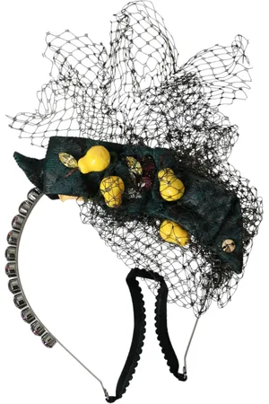 Dolce & Gabbana Lemons Sicily Purple Crystal Net Headband Diadem