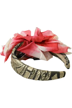 Dolce & Gabbana Floral Applique Silk Women Headband Diadem
