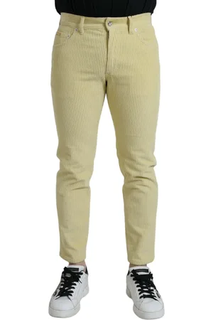 Dolce & Gabbana Corduroy Logo Plaque Skinny Denim Jeans - IT48 | M