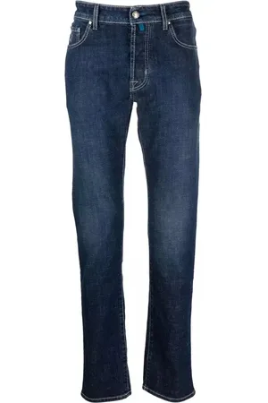 Jacob Cohen Exclusive Indigo Straight Leg Jeans with Bandana Detail - W33