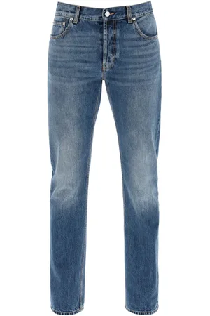 Alexander McQueen Straight leg jeans with faux pocket on the back. - 48