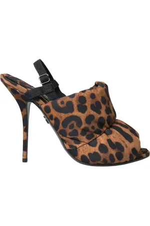 Dolce & Gabbana Leopard Slingback Heels Sandals Shoes - EU38/US7.5