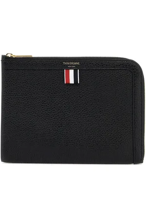 Thom Browne Embossed leather pouch - OS