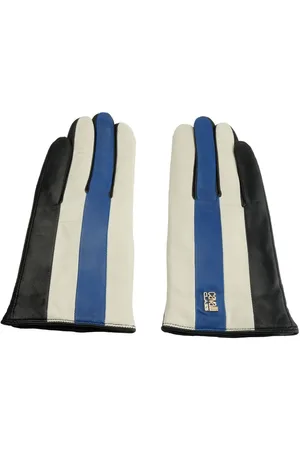 Roberto Cavalli Elegant and Blue Lambskin Gloves - 7.5|S