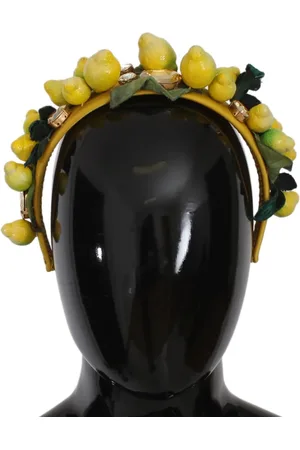 Dolce & Gabbana Exquisite Silk Crystal Lemon Headband Diadem