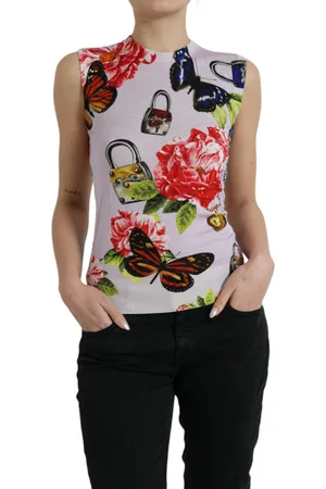 Dolce & Gabbana Elegant Cashmere-Silk Blend Tank Top - IT40|S