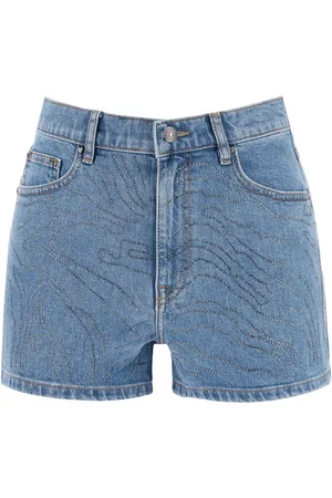ROTATE Denim shorts with rhinestone - 25