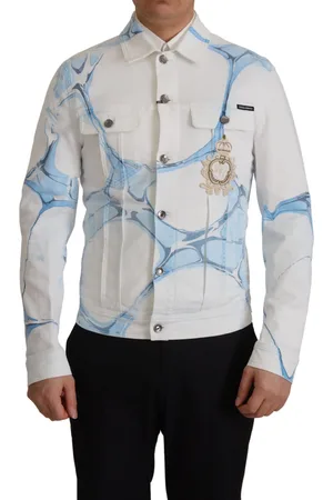 Dolce & Gabbana Logo Embroidered Denim Jacket - IT46 | S