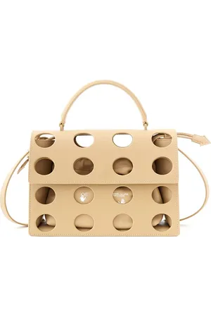OFF-WHITE Beige Leather Handbag - Elegance Meets Function