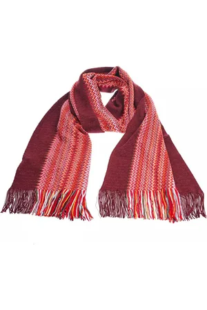 Missoni Vibrant Geometric Patterned Scarf with Fringes