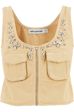 Self-Portrait Pants crop top cargo trousers - 8