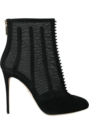 Dolce & Gabbana Mesh Stiletto Heels Ankle Boots Shoes - EU40/US9.5