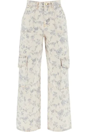 Ganni Printed cargo jeans with ang - 25