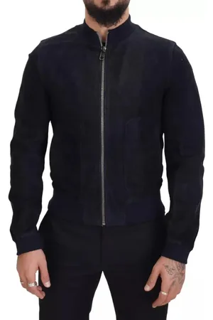 Dolce & Gabbana Dark Suede Lambskin Blouson Jacket - IT48 | M