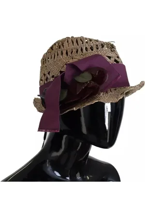 Dolce & Gabbana Ribbon Floral Embellished Straw Hat - 58 cm|M